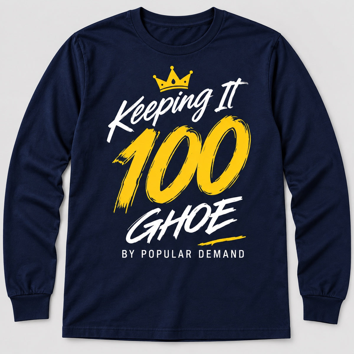 Keeping It 100 GHOE Long Sleeve – Navy