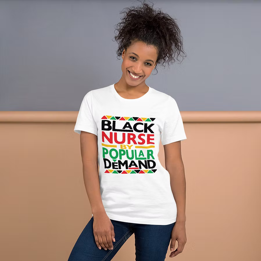Black Nurse Vintage T-Shirt