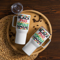 Black PhD Red & Green Insulated Travel Mug