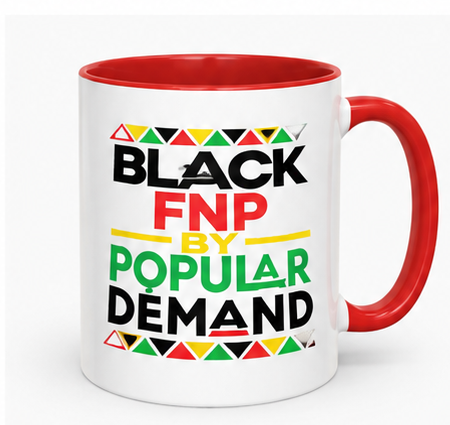 Black FNP by Popular Demand red 15 oz mug