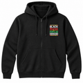 Black Nurse zip-up hoodie professional front mockup