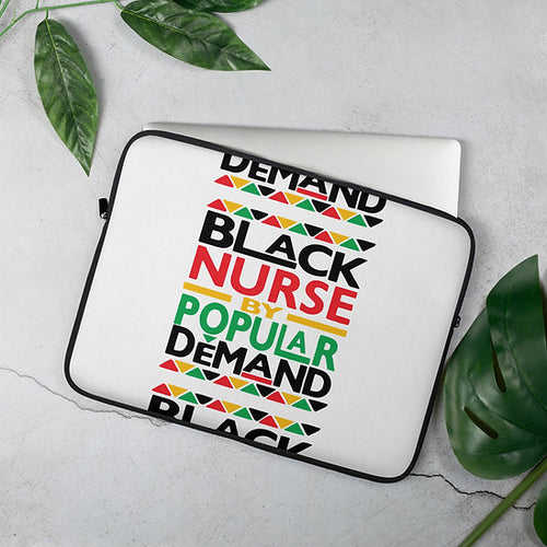 Black Nurse Laptop Sleeve