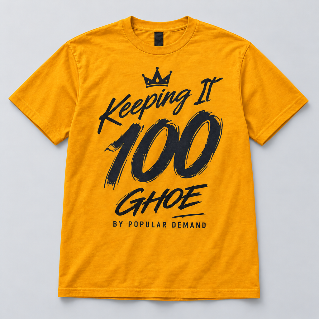 Keeping It 100 GHOE T-Shirt – Gold