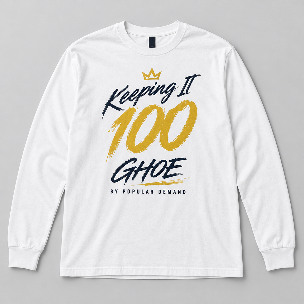Keeping It 100 GHOE Long Sleeve – White