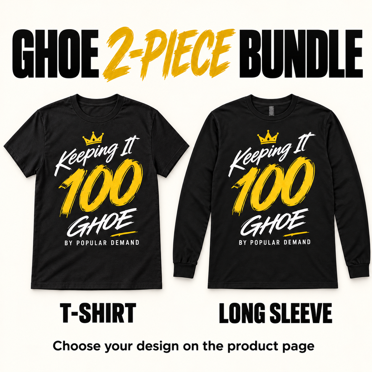 GHOE 2-piece bundle: T-shirt and long sleeve