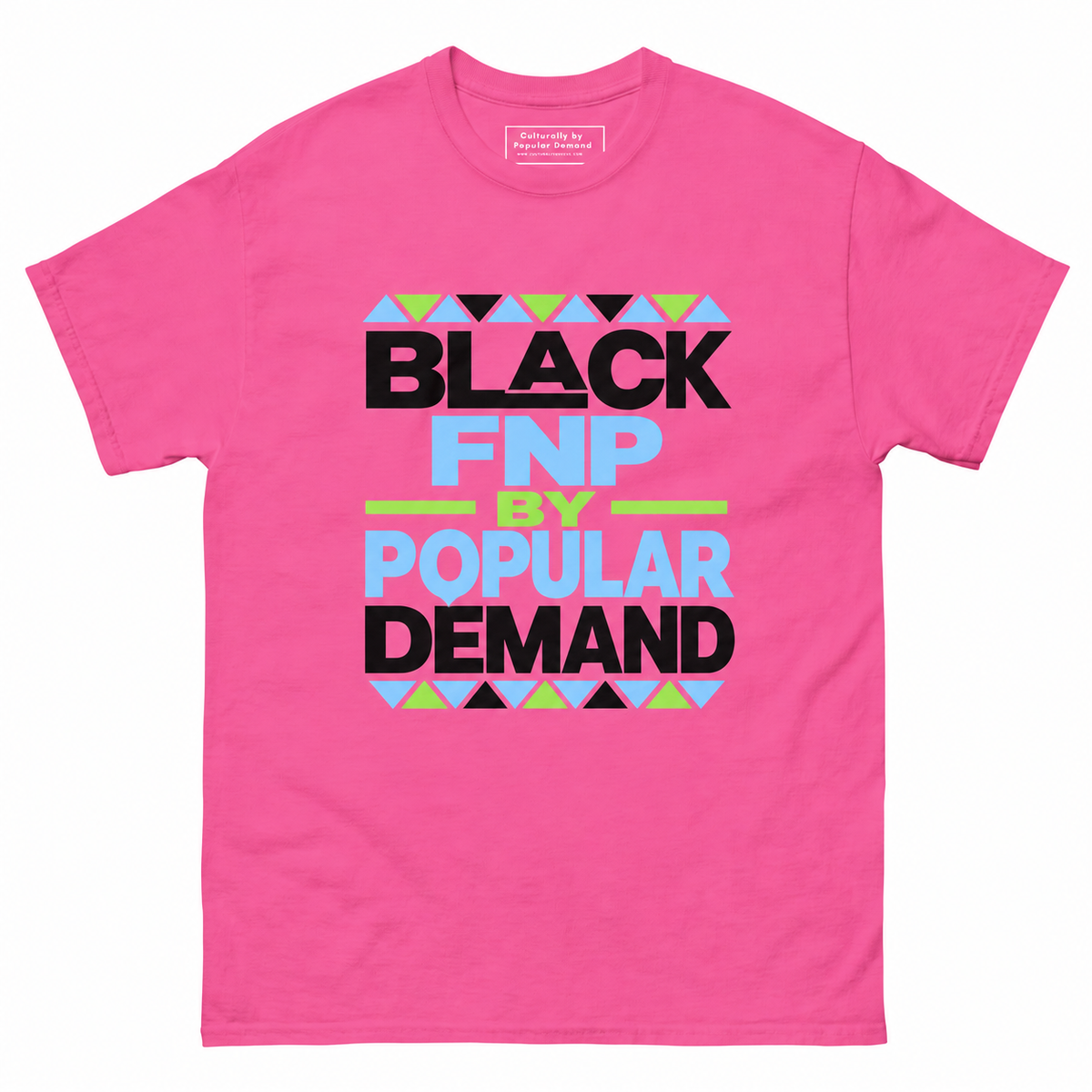 Pink FNP tee standard catalog mockup